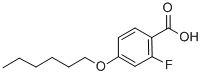 2-FLUORO-4-N-HEXYLOXYBENZOIC ACID分子式结构图