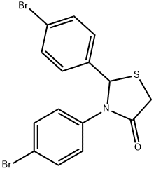 2,3-bis(4-bromophenyl)thiazolidin-4-one分子式结构图