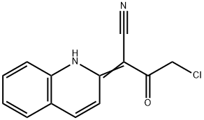 4-Chloro-3-oxo-2-quinolin-2(1H)-ylidenebutanenitrile分子式结构图