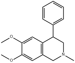 6,7-二甲氧基-2-甲基-4-苯基-1,2,3,4-四氢异喹啉分子式结构图