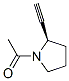 (R)-1-(2-乙炔基吡咯烷-1-基)乙-1-酮分子式结构图