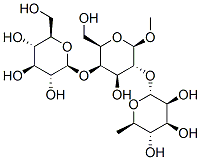 methyl 4-O-beta-glucopyranosyl-2-O-alpha-rhamnopyranosyl-beta-galactopyranoside分子式结构图