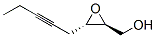 Oxiranemethanol,  3-(2-pentynyl)-,  (2S-trans)-  (9CI)分子式结构图