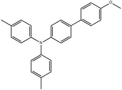 4-(4-甲氧基苯基)-4',4''-二甲基三苯胺分子式结构图