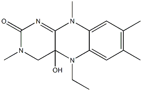 N(5)-ethyl-4a-hydroxy-3-methyl-4a,5-dihydrolumiflavin分子式结构图