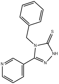 2,4-二氢-4-(苯基甲基)-5-(3-吡啶基)-3H-1,2,4-三唑-3-硫酮分子式结构图