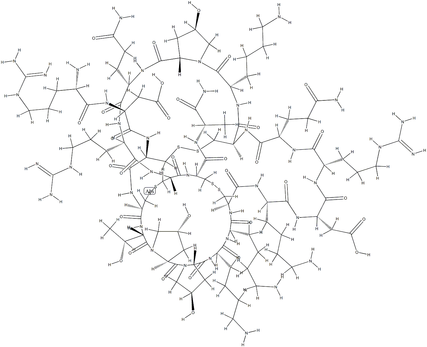 芋螺毒素U-CONOTOXIN GIIIA分子式结构图