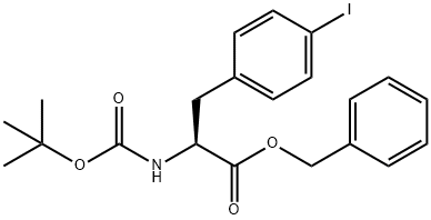 N-[tert-butyl-carbonyl]-4-iodo-L-phenylalanine phenylmethyl ester分子式结构图