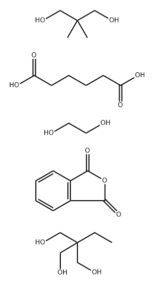 Hexanedioic acid, polymer with 2,2-dimethyl-1,3-propanediol, 1,2-ethanediol, 2-ethyl-2-(hydroxymethyl)-1,3-propanediol and 1,3-isobenzofurandione分子式结构图