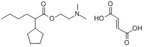 Cyclopentaneacetic acid, alpha-butyl-, 2-(dimethylamino)ethyl ester, ( E)-2-butenedioate (1:1)分子式结构图