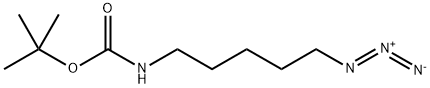 (5-叠氮基戊基)氨基甲酸叔丁酯分子式结构图