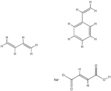 2-Butenedioic acid (E)-, polymer with 1,3-butadiene and ethenylbenzene, sodium salt分子式结构图