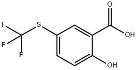 2-HYDROXY-5-(TRIFLUOROMETHYLTHIO)BENZOIC ACID分子式结构图