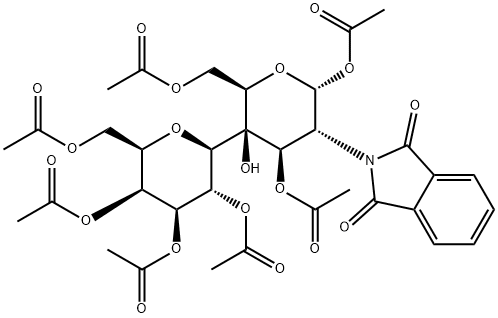 2-PHTHALIMIDOLACTOSAMINE, HEPTAACETATE (MIXTURE OF ISOMERS)分子式结构图