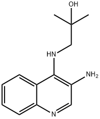 1-[(3-氨基-4-喹啉)氨基]-2-甲基-2-丙醇分子式结构图