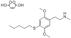 Benzeneethanamine, 2,5-dimethoxy-N-methyl-4-(pentylthio)-, (Z)-2-buten edioate (1:1)分子式结构图