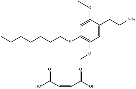 Benzeneethanamine, 2,5-dimethoxy-4-(heptylthio)-, (Z)-2-butenedioate ( 1:1)分子式结构图