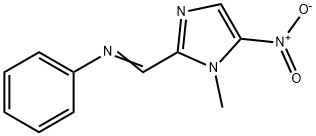 1-(1-methyl-5-nitro-imidazol-2-yl)-N-phenyl-methanimine分子式结构图