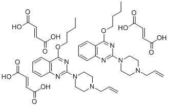 2-(4-Allyl-1-piperazinyl)-4-butoxyquinazoline fumarate (2:3)分子式结构图