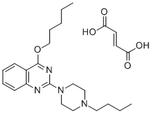 2-(4-Butyl-1-piperazinyl)-4-pentyloxyquinazoline fumarate分子式结构图