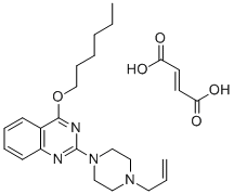 2-(4-Allyl-1-piperazinyl)-4-hexyloxyquinazoline fumarate分子式结构图