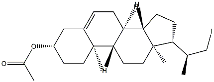 (3β,20S)-21-Iodo-20-Methyl-pregn-3-en-3-ol Acetate分子式结构图