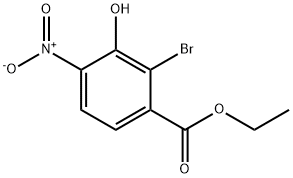 Benzoic acid, 2-bromo-3-hydroxy-4-nitro-, ethyl ester分子式结构图