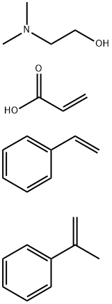 2-Propenoic acid compd. with 2-(dimethylamino)ethanol (1:1) polymer with ethenylbenzene and (1-methylethenyl)benzene分子式结构图