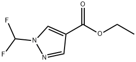 ETHYL 1-(DIFLUOROMETHYL)-1H-PYRAZOLE-4-CARBOXYLATE分子式结构图