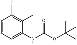 (3-氟-2-甲基苯基)-氨基甲酸叔丁酯分子式结构图