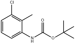 N-(3-氯-2-甲基苯基)氨基甲酸叔丁酯分子式结构图