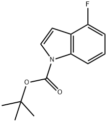 4-氟-N-BOC-吲哚分子式结构图