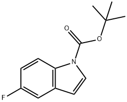 1-BOC-5-氟-1H-吲哚分子式结构图