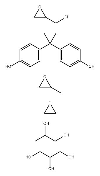 1,2,3-Propanetriol, polymer with (chloromethyl)oxirane, 4,4'-(1-methylethylidene)bis[phenol], methyloxirane, oxirane and 1,2-propanediol分子式结构图