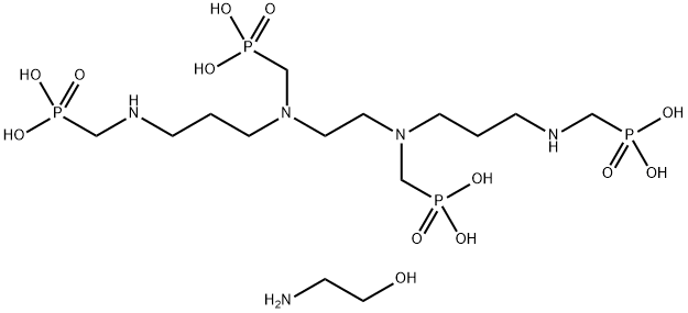 Phosphonic acid, [6,9-bis(phosphonomethyl) -2,6,9,13-tetraazatetradecane-1,14-diyl]bis-, compd. with 2-aminoethanol分子式结构图