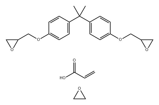 2-Propenoic acid, polymers with bisphenol A diglycidyl ether and oxirane mono[(C10-16-alkyloxy)methyl] derivs.分子式结构图