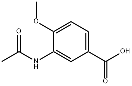 3-乙酰氨基-4-甲氧基-苯甲酸分子式结构图