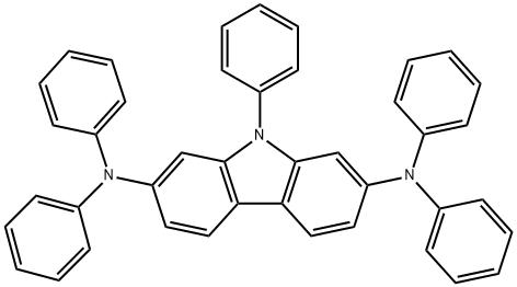 9,N,N,N'',N''-PENTAPHENYL-9H-CARBAZOLE-2,7-DIAMINE分子式结构图