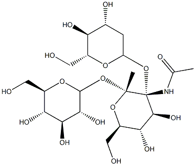 methyl O-(2-acetamido-2-deoxy-beta-glucopyranosyl)-(1-6)-O-alpha-glucopyranosyl-(1-2)-alpha-glucopyranoside分子式结构图