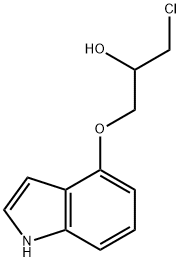 1-Chloro-3-(1H-indol-4-yloxy)-2-propanol分子式结构图