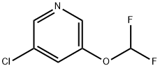 3-chloro-5-(difluoromethoxy)-Pyridine分子式结构图