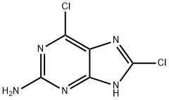 2-氨基-6.8-二氯嘌呤分子式结构图