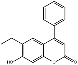 6-乙基-7-羟基-4-苯基-香豆素分子式结构图