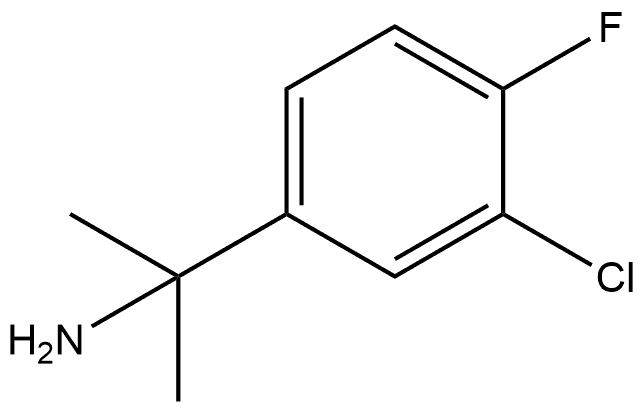 Benzenemethanamine, 3-chloro-4-fluoro-α,α-dimethyl-分子式结构图