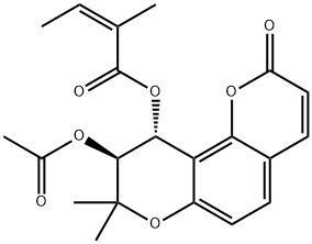 白花前胡香豆精II分子式结构图