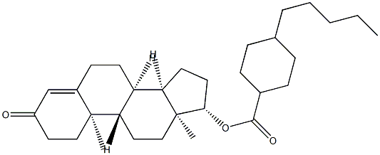 testosterone-4-n-pentylcyclohexyl carboxylate分子式结构图