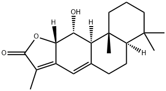 ENT-11ALPHA-羟基松香-8(14),13(15)-二烯-16,12ALPHA-内酯分子式结构图