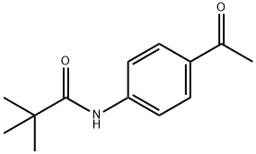 N-(4-乙酰苯基)-2,2-二甲基-丙酰胺分子式结构图