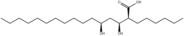 (2S,3S,5S)-2-Hexyl-3,5-dihydroxyhexadecanoic Acid 分子式结构图