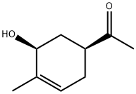 Ethanone, 1-(5-hydroxy-4-methyl-3-cyclohexen-1-yl)-, (1S-cis)- (9CI)分子式结构图